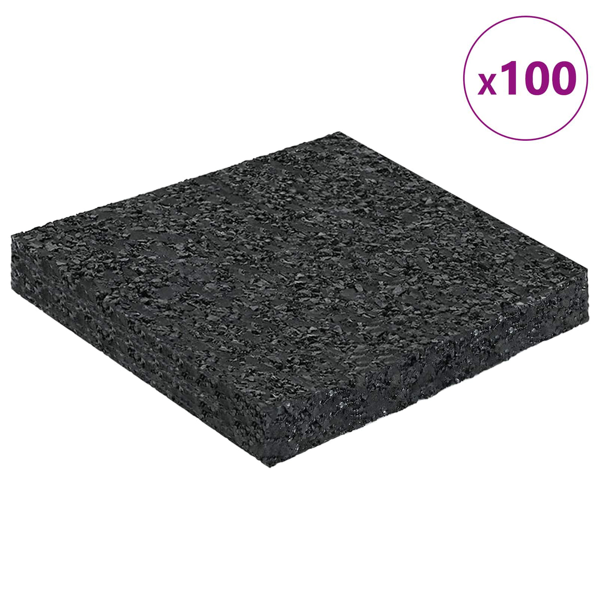 Vidaxxl coussinet en caoutchouc caoutchouc noir