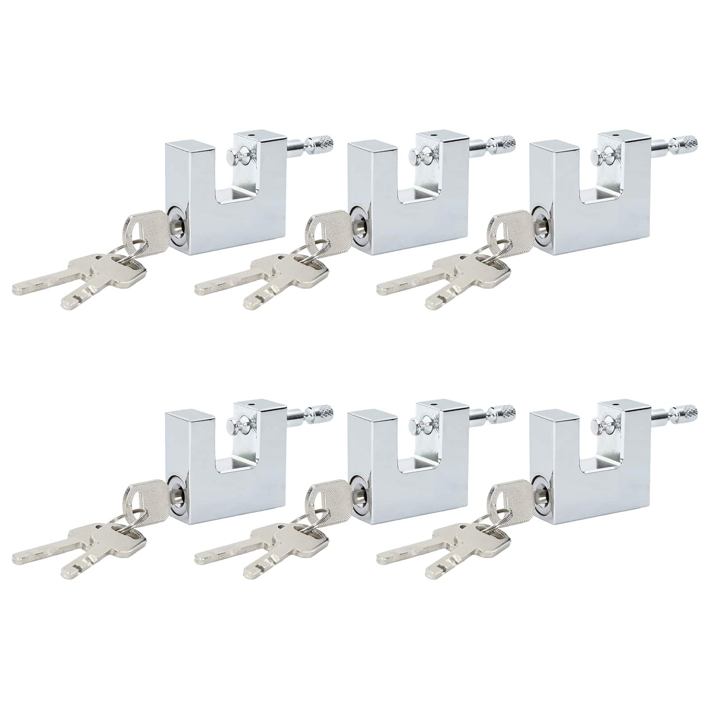 Vidaxxl cadenas 6 pcs argent 4,2 x 1,9 x 4 cm fer