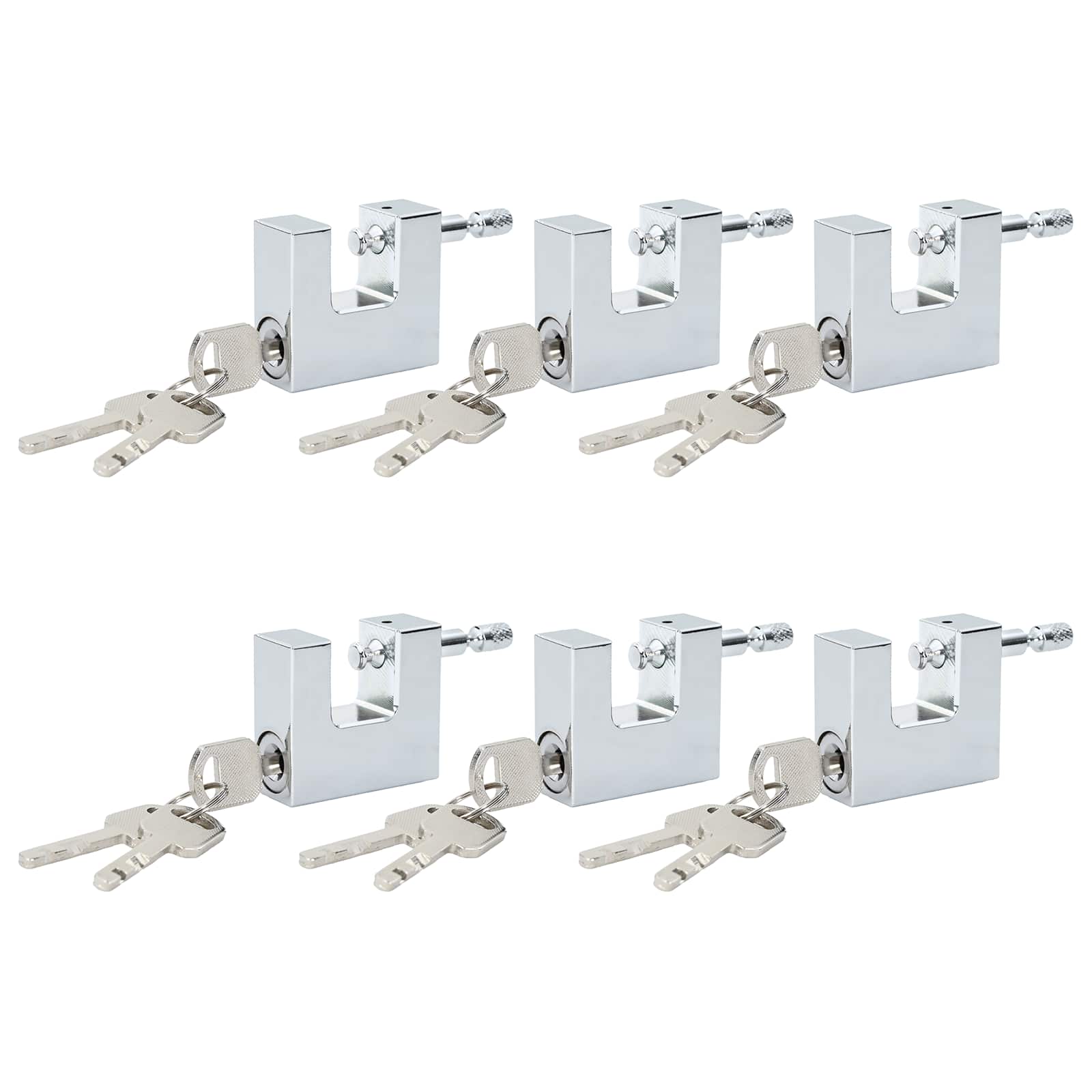 Vidaxxl cadenas 6 pcs argent 4,2 x 1,9 x 4 cm fer