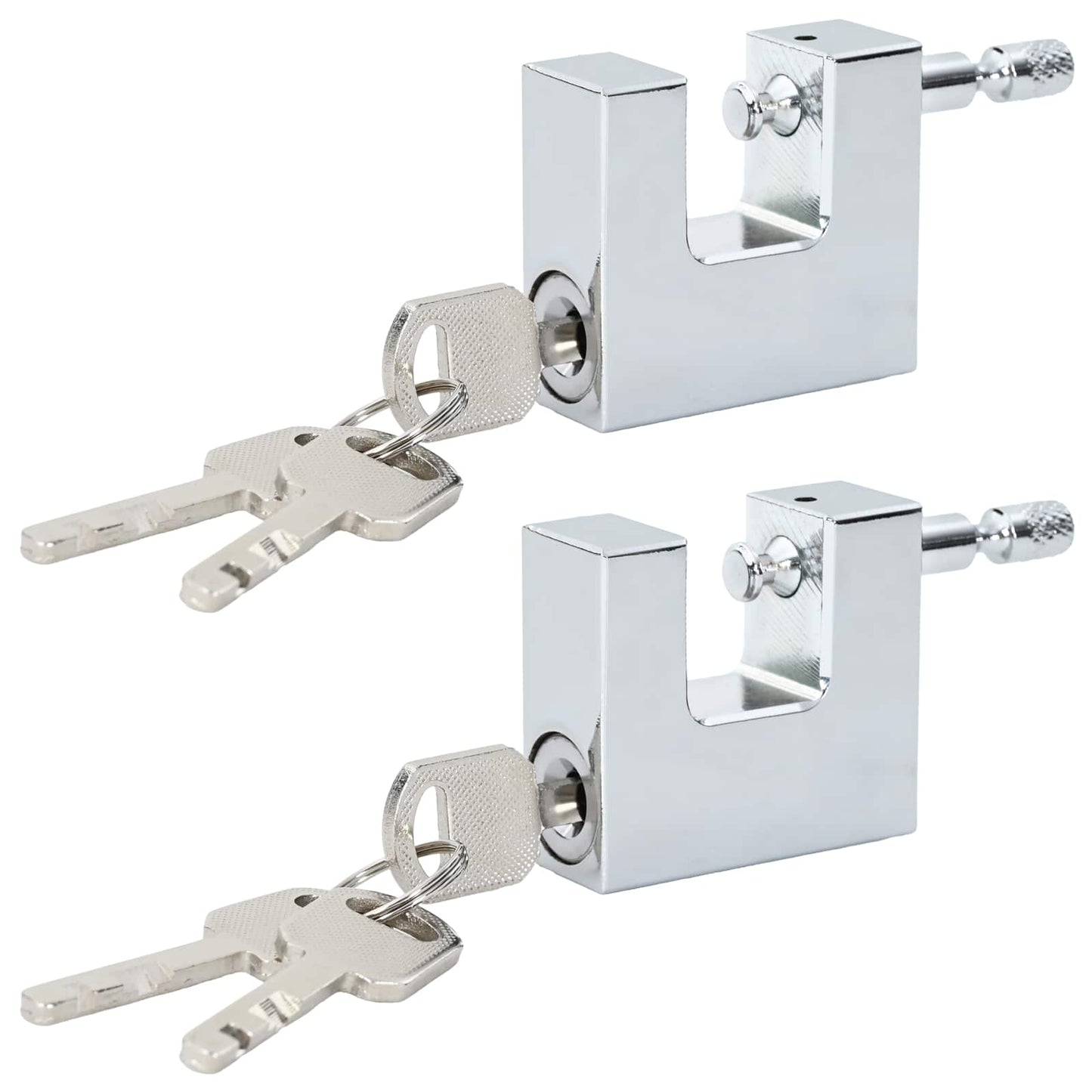 Vidaxxl cadenas 2 pcs argent 5 x 1,9 x 4,5 cm fer