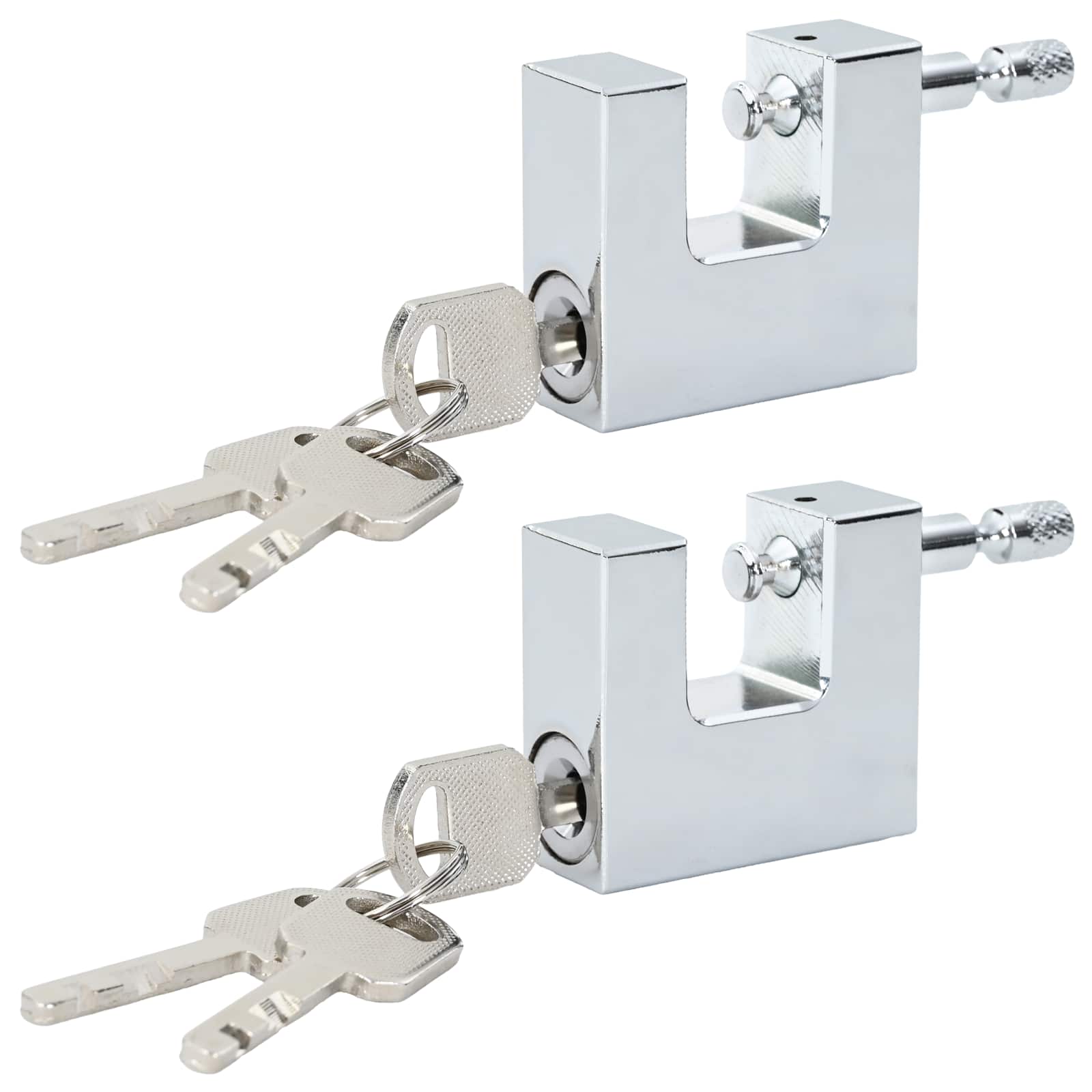 Vidaxxl cadenas 2 pcs argent 5 x 1,9 x 4,5 cm fer