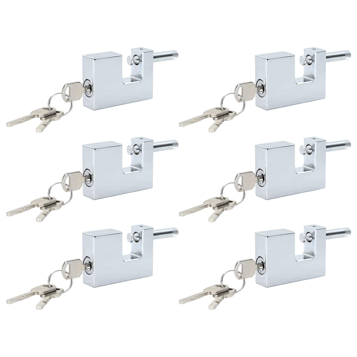 Vidaxxl cadenas 6 pcs argent 6 x 2 x 4,5 cm fer