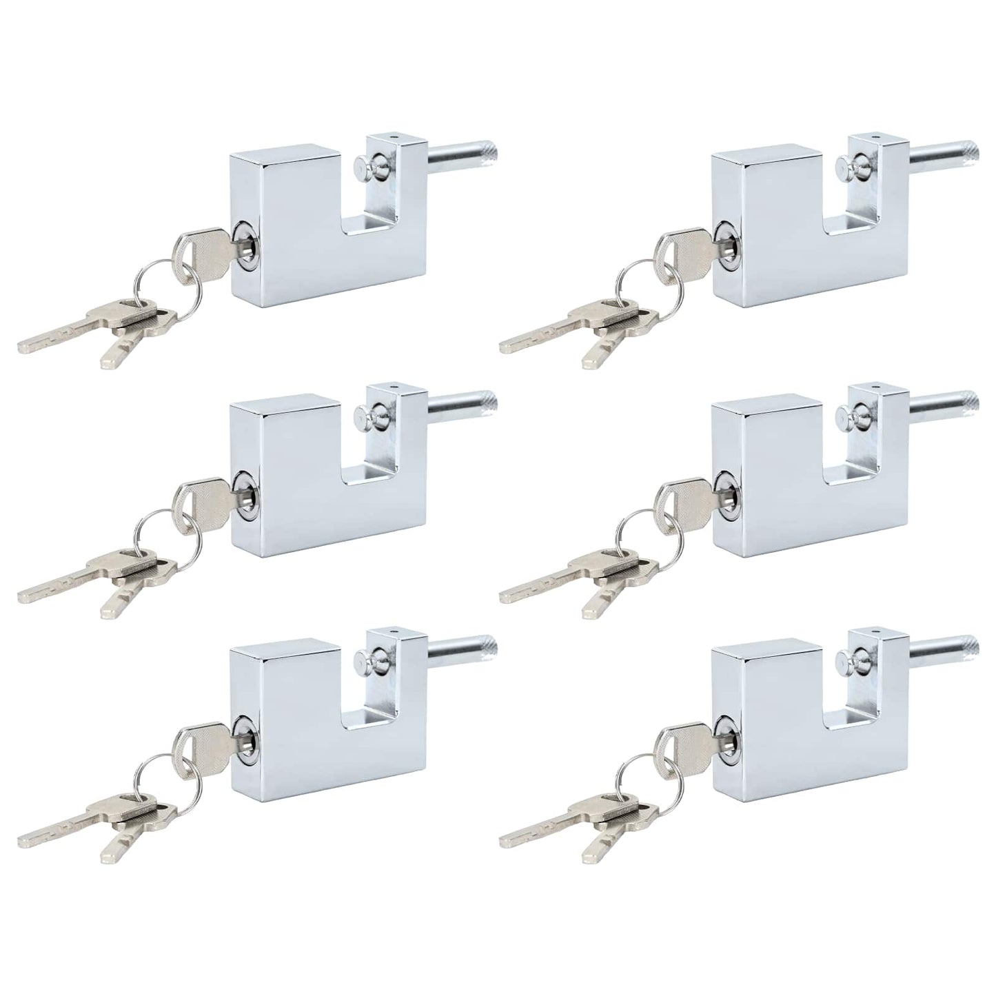 Vidaxxl cadenas 6 pcs argent 7 x 1,9 x 5 cm fer
