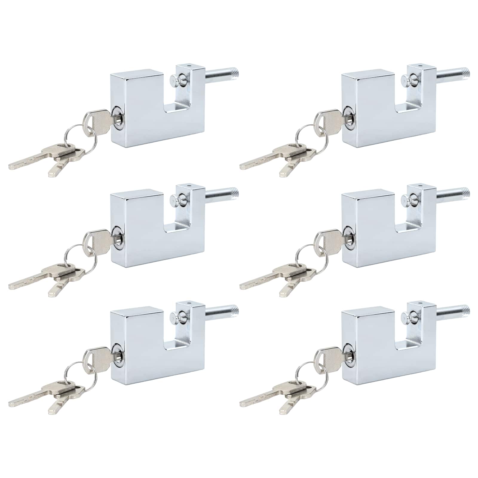 Vidaxxl cadenas 6 pcs argent 7 x 1,9 x 5 cm fer