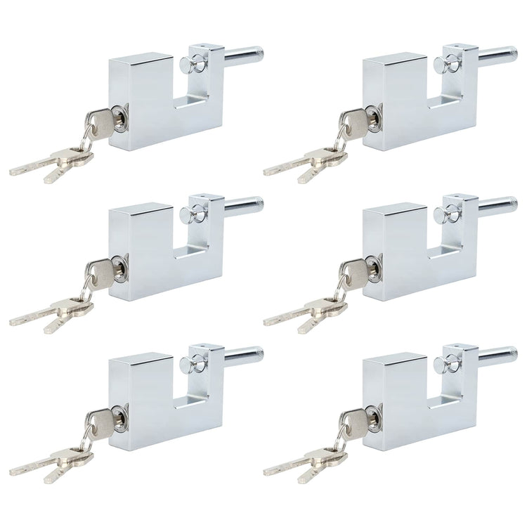 Vidaxxl cadenas 6 pcs argent 7,8 x 2 x 5 cm fer