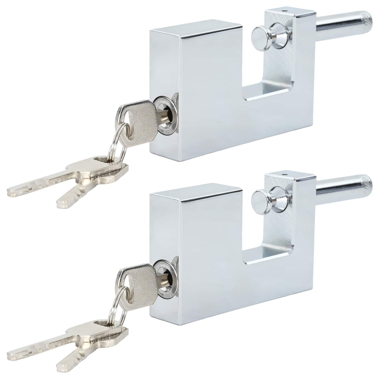 Vidaxxl cadenas 2 pcs argent 8,7 x 1,9 x 5,5 cm fer