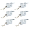 Vidaxxl cadenas 6 pcs argent 8,7 x 1,9 x 5,5 cm fer