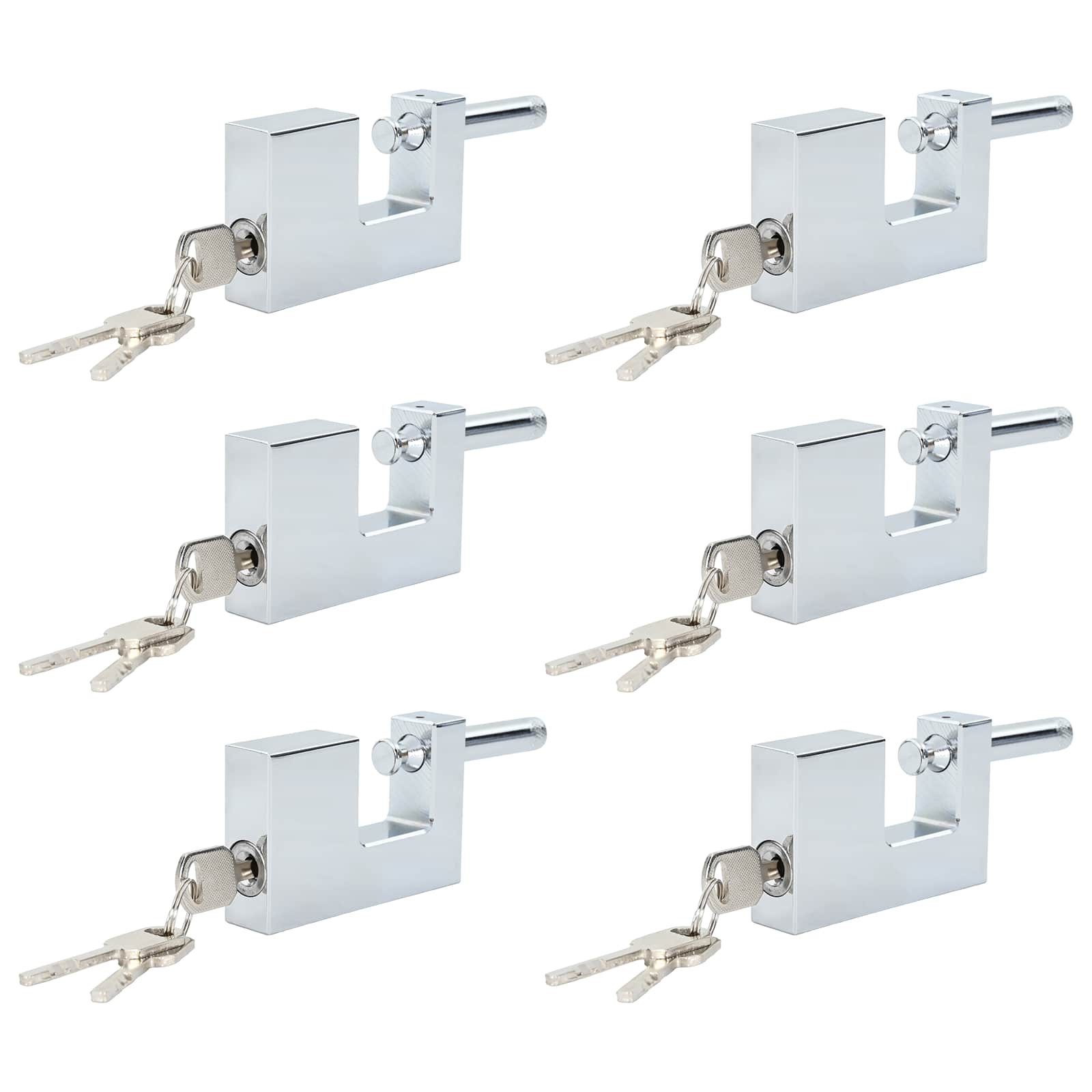Vidaxxl cadenas 6 pcs argent 8,7 x 1,9 x 5,5 cm fer