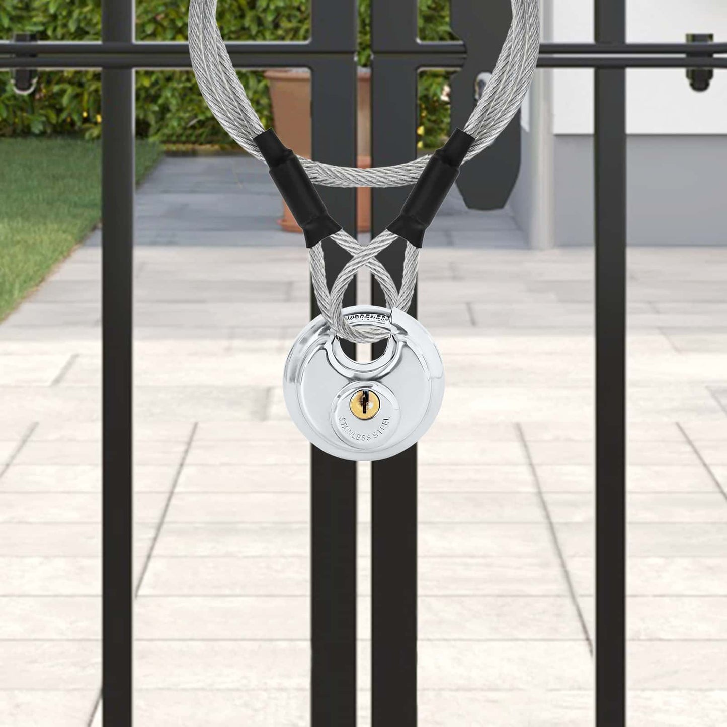 Vidaxl serrures à disque avec clés 2 pcs argent 6 x 2,3 x 6 cm
