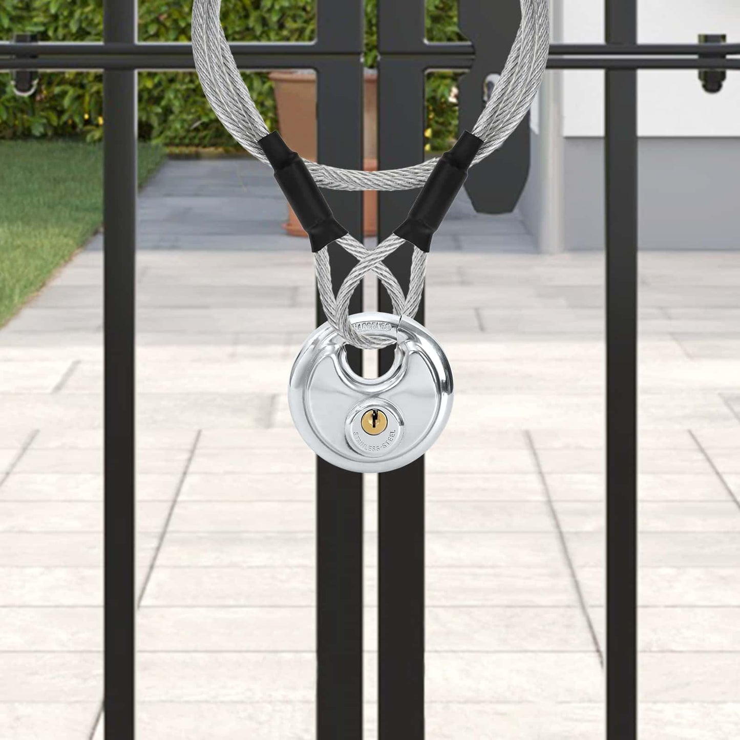 Vidaxl serrures à disque avec clés 2 pcs argent 8 x 2,8 x 8 cm