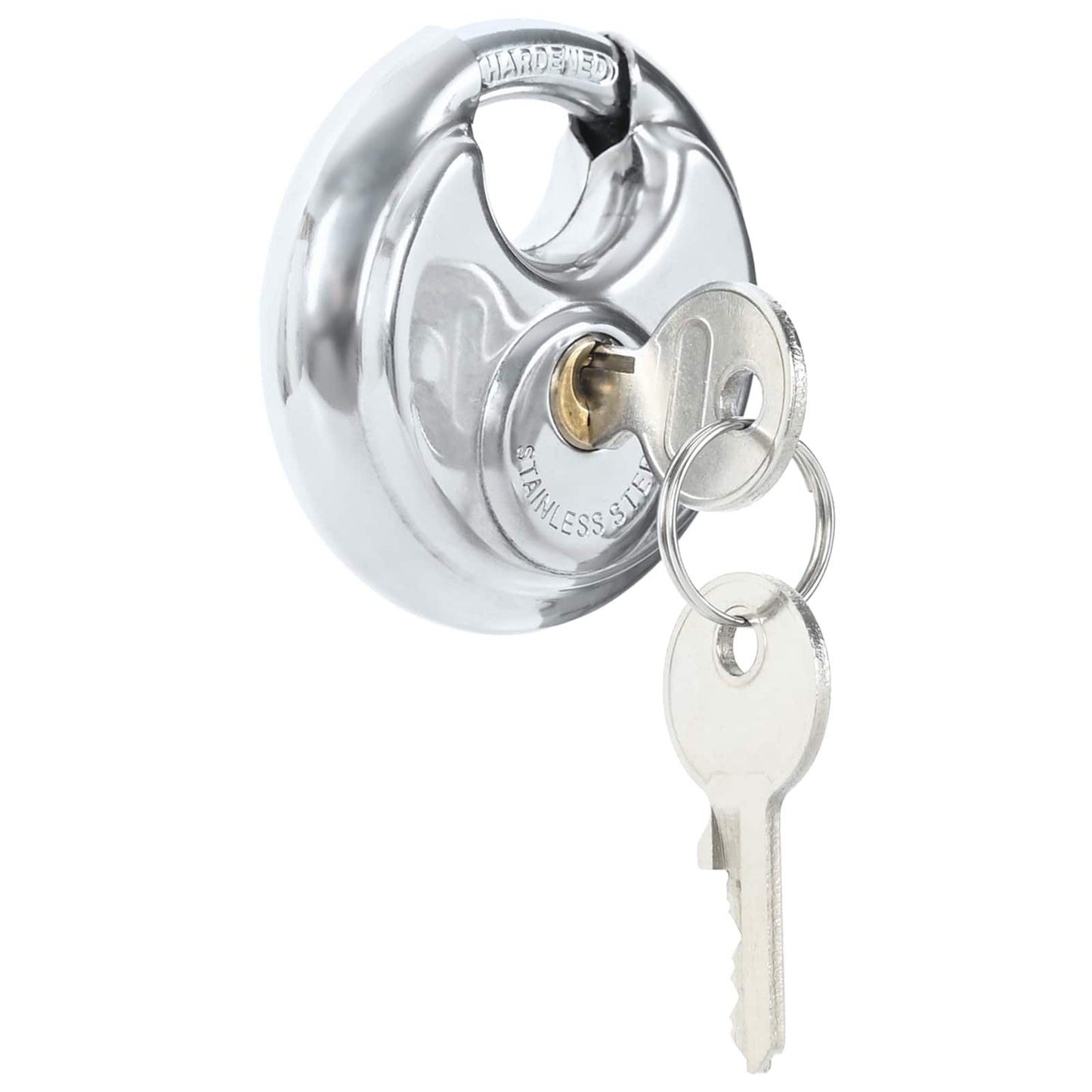 Vidaxl cadenas à disque avec clés 12 pcs argent 9 x 2,8 x 9 cm