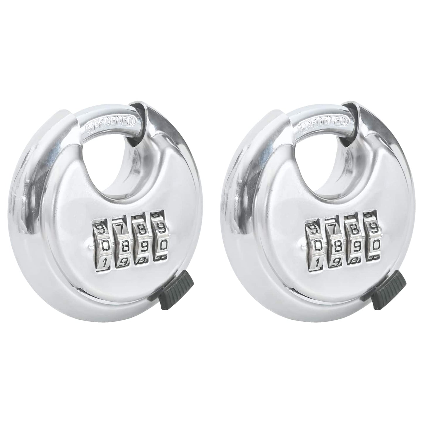 Vidaxl serrures à disque avec clés 2 pcs argent 7 x 2,3 x 7 cm
