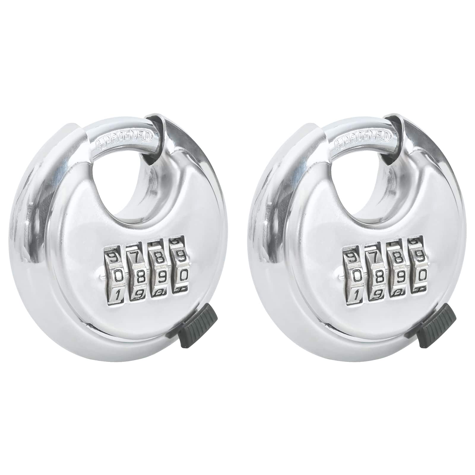 Vidaxl serrures à disque avec clés 2 pcs argent 7 x 2,3 x 7 cm