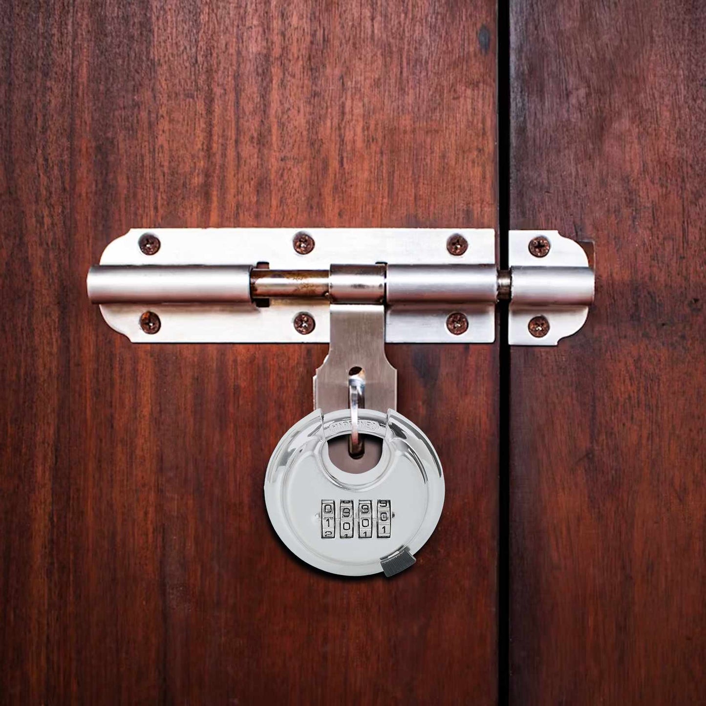 Vidaxl cadenas à disque avec clés 12 pcs argent 7 x 2,3 x 7 cm