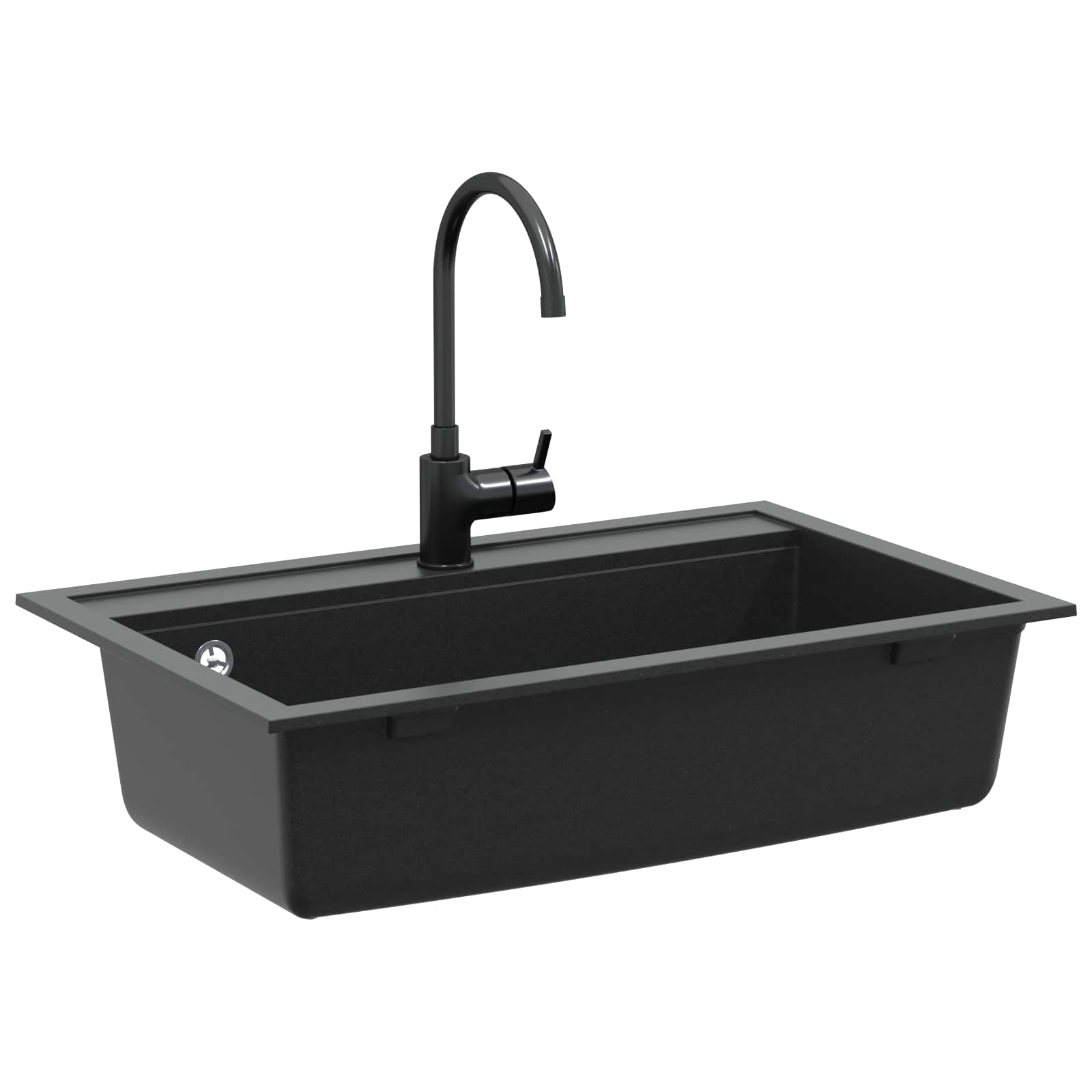 Vidaxx évier noir 795 x 505 mm granit
