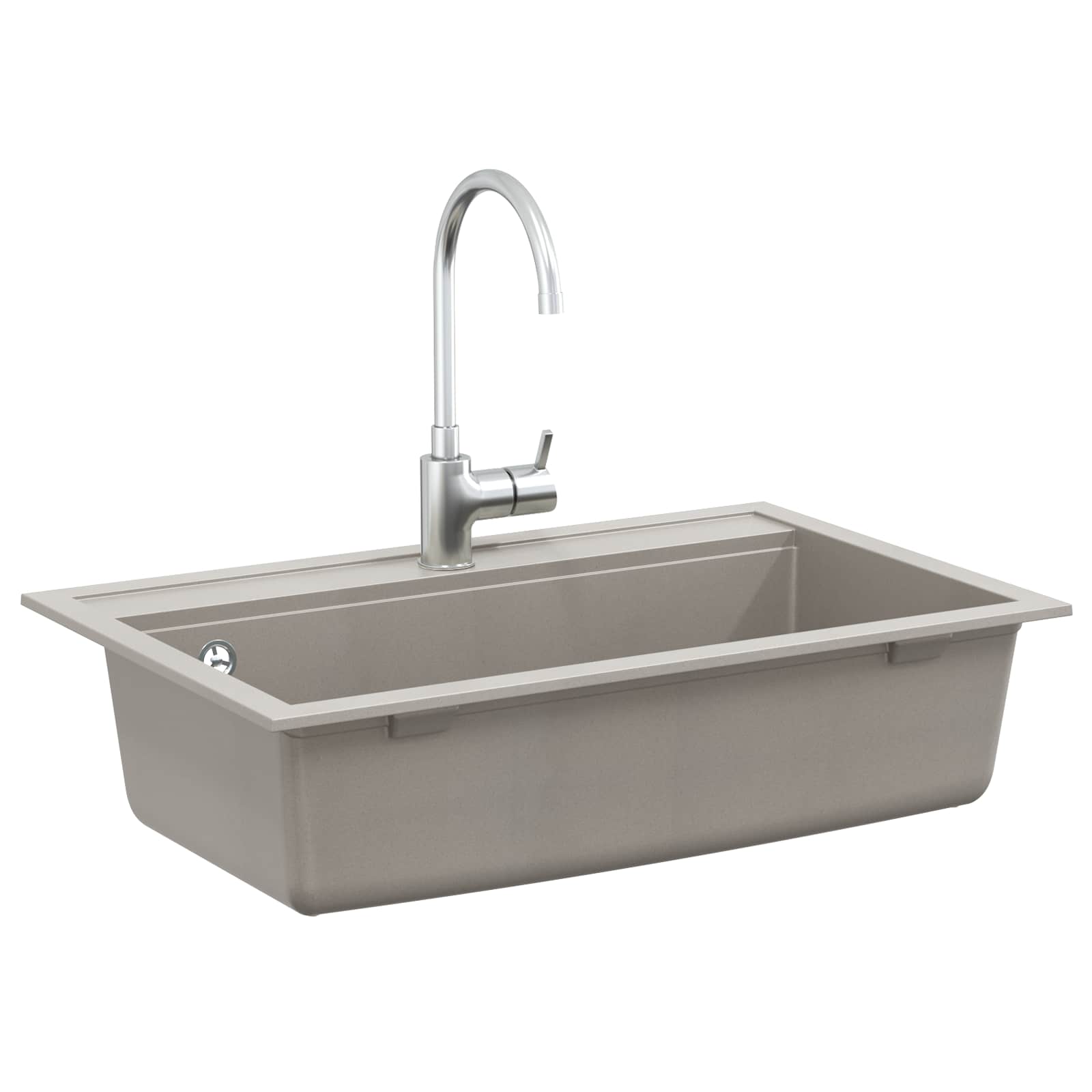 Vidaxx évier gris 795 x 505 mm granit