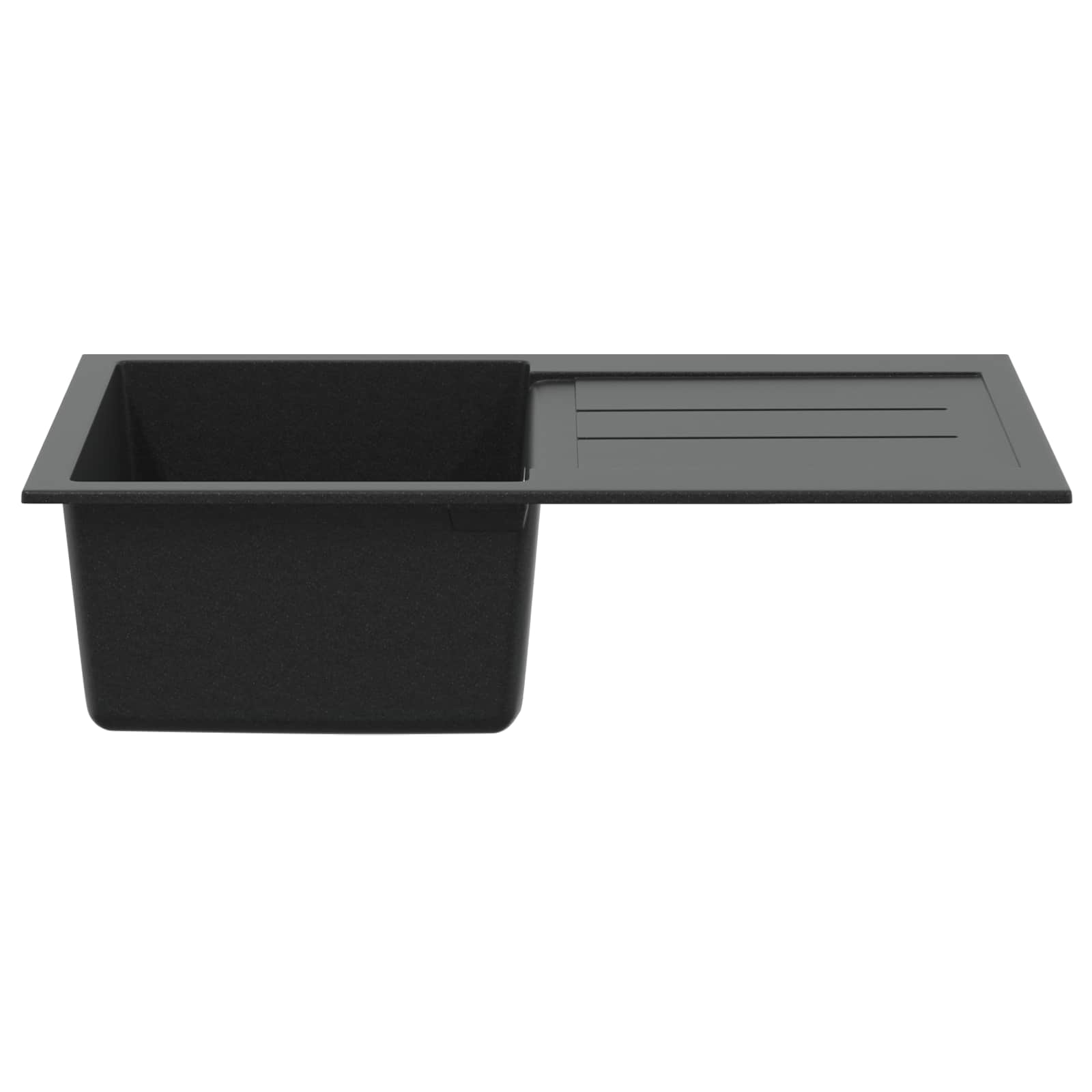 VidaXL évier noir 780 x 500 mm 80% quartz et 20% résine