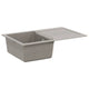Evier Vidaxx gris 780 x 500 mm 80% quartz et 20% résine