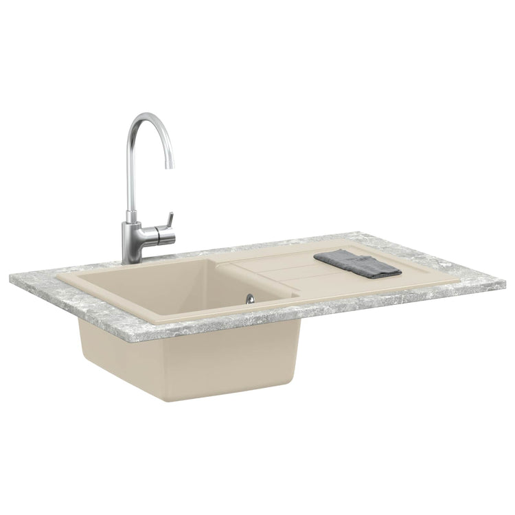 Lavabo Vidaxx beige 780 x 500 mm 80% quartz et 20% résine