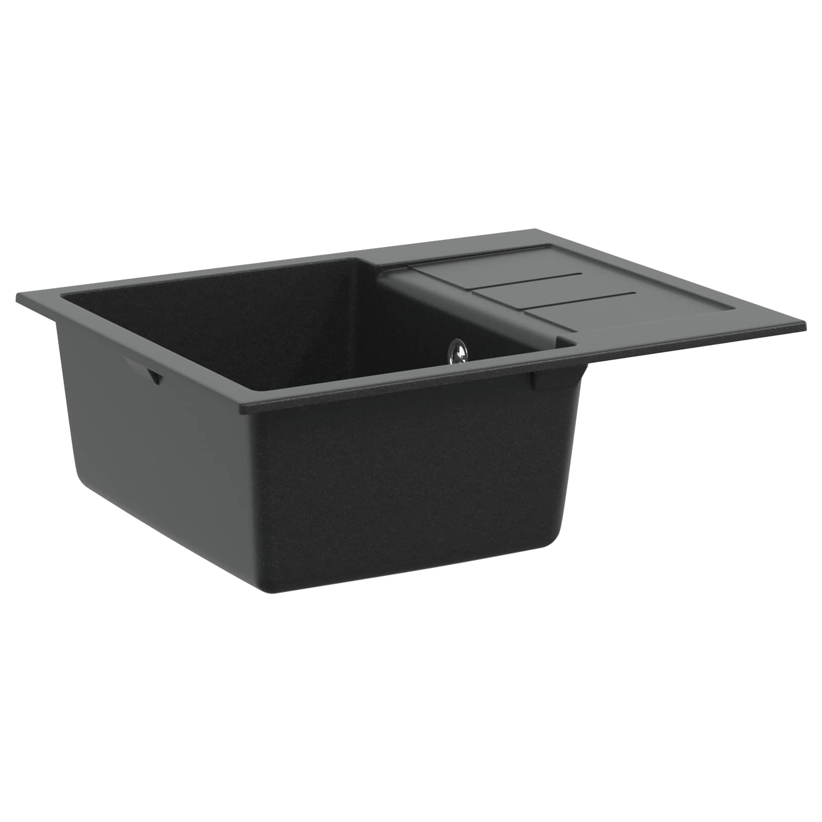 VidaXL évier noir 620 x 500 mm 80% quartz et 20% résine