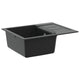 VidaXL évier noir 620 x 500 mm 80% quartz et 20% résine