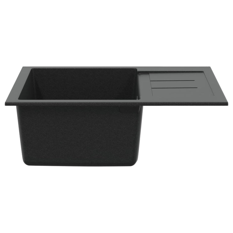 VidaXL évier noir 620 x 500 mm 80% quartz et 20% résine