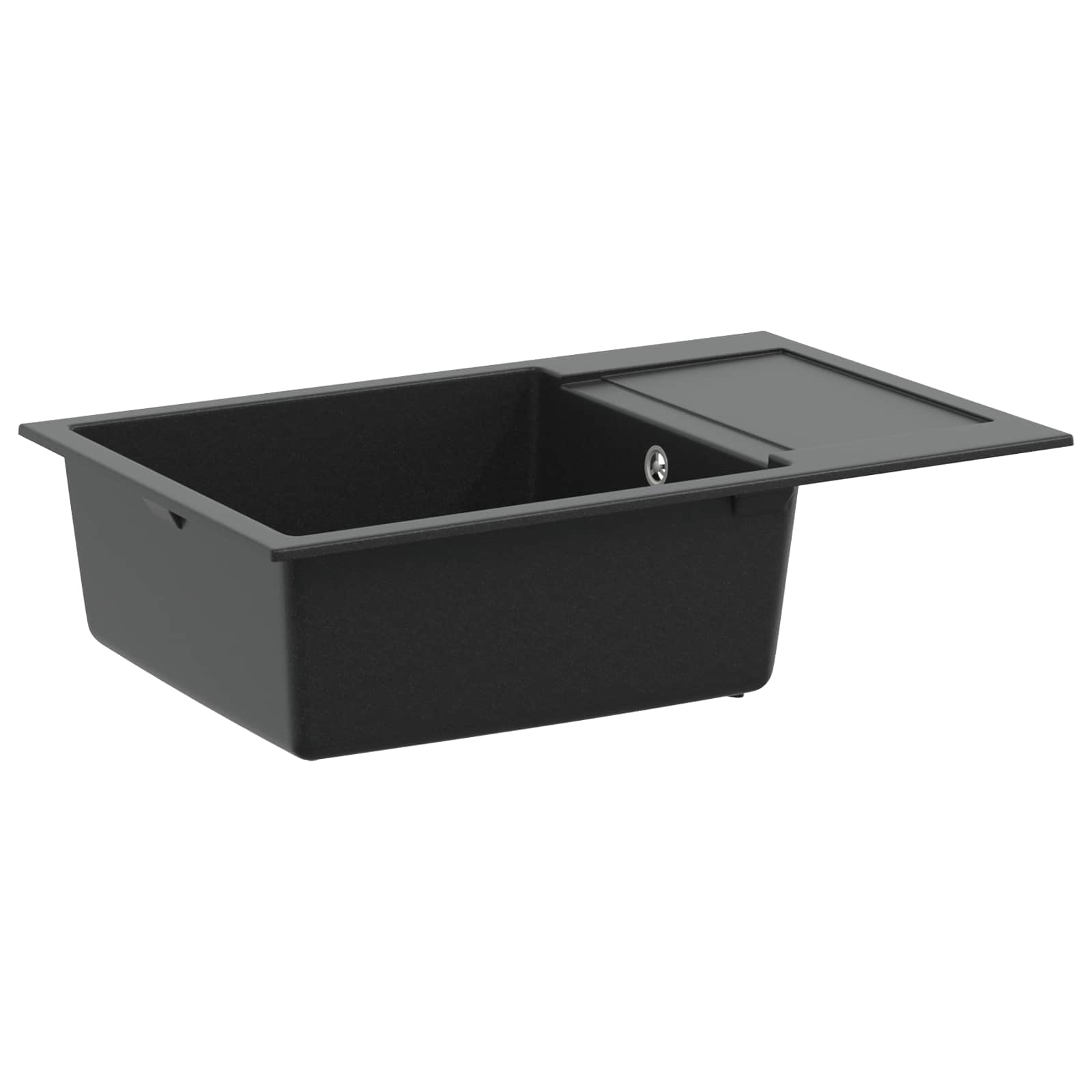 VidaXL évier noir 780 x 500 mm 80% quartz et 20% résine