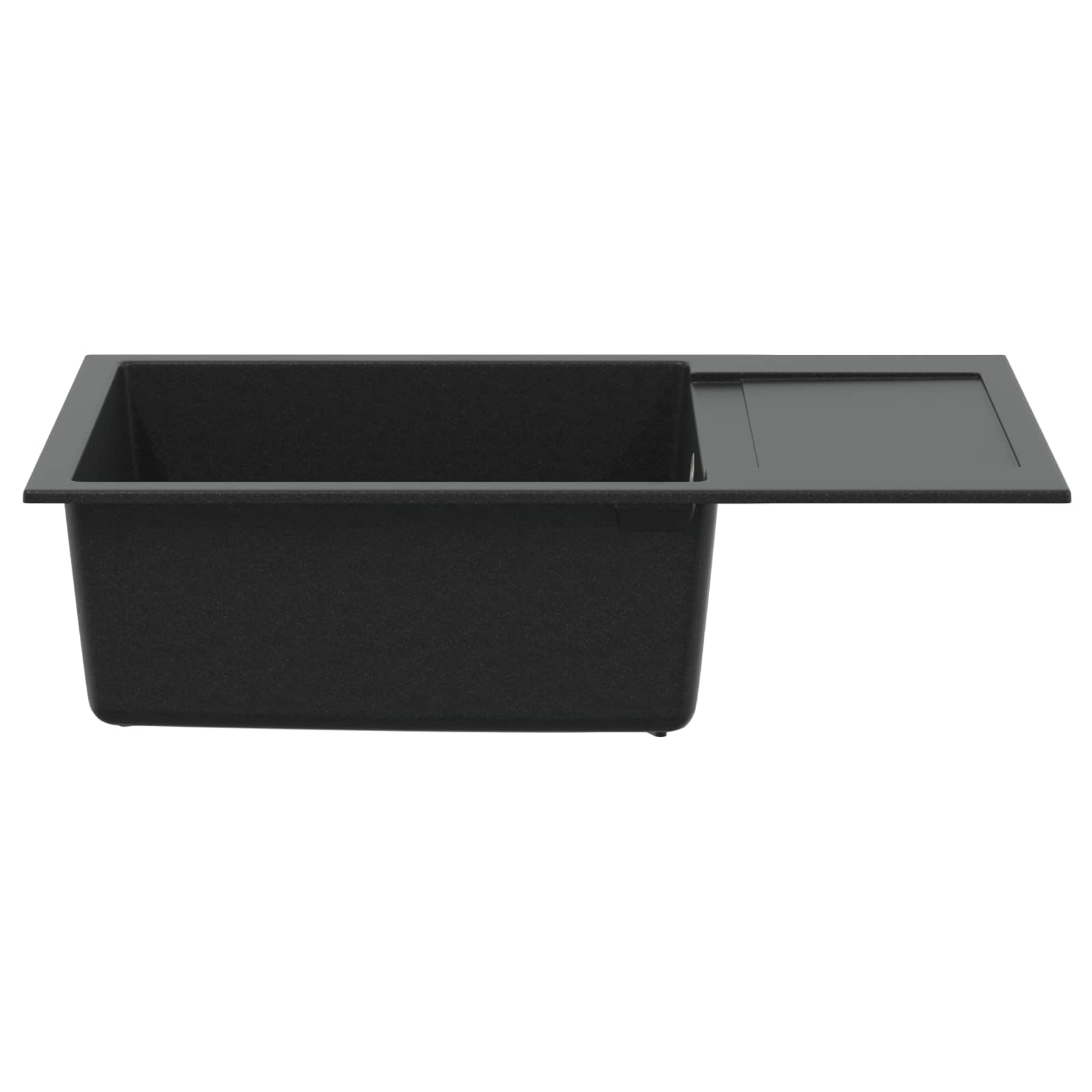 VidaXL évier noir 780 x 500 mm 80% quartz et 20% résine