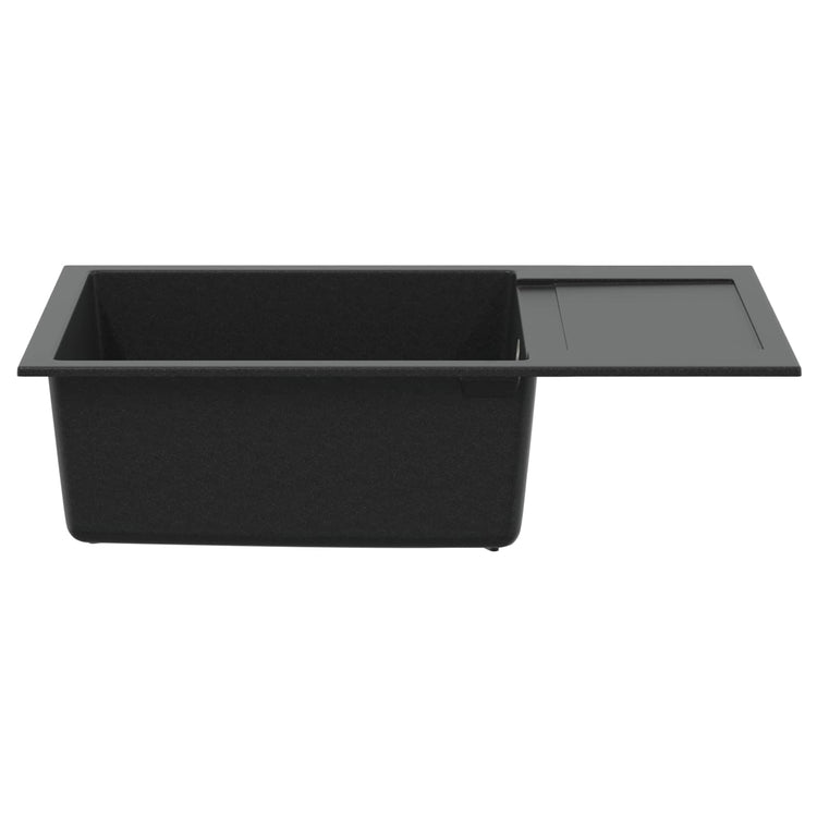 VidaXL évier noir 780 x 500 mm 80% quartz et 20% résine