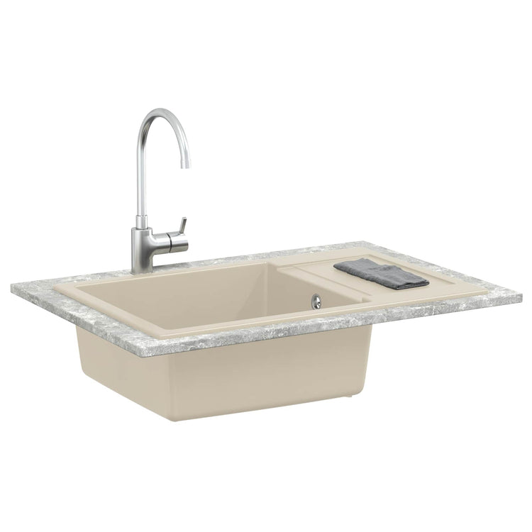 Lavabo Vidaxx beige 780 x 500 mm 80% quartz et 20% résine