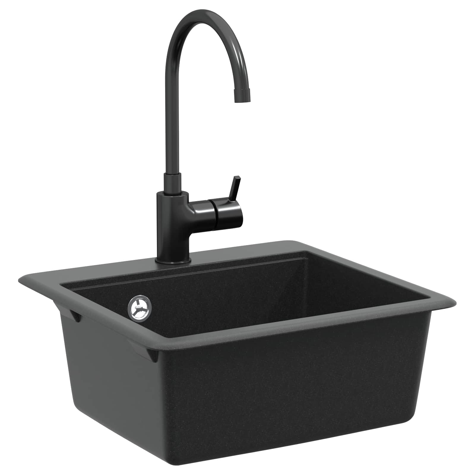 Vidaxx évier noir 470 x 440 mm granit