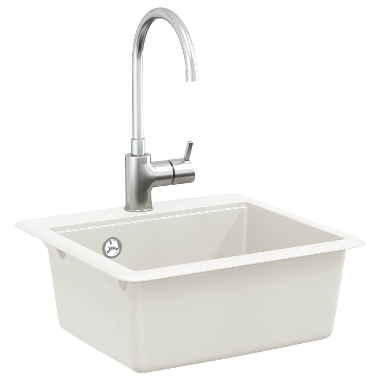 Vidaxx évier blanc 470 x 440 mm granit