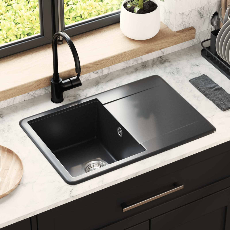 Vidaxx évier noir 670 x 460 mm granit