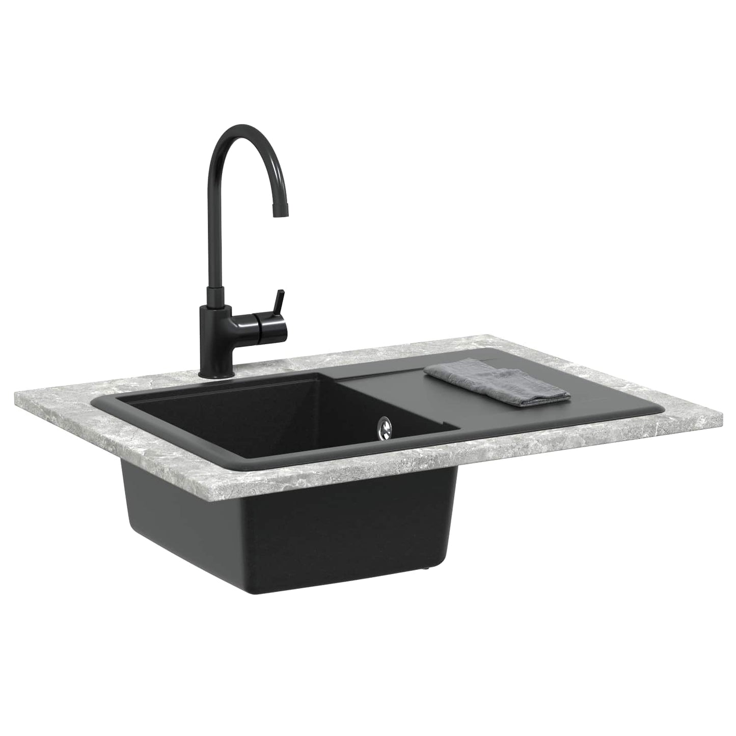 Vidaxx évier noir 670 x 460 mm granit