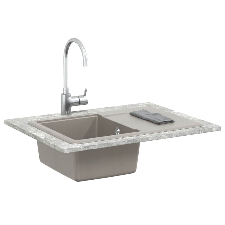 Lavabo Vidaxx gris 670 x 460 mm 80% quartz et 20% résine