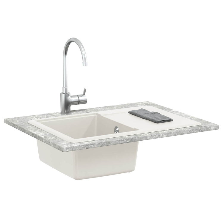 Évier Vidaxx blanc 670 x 460 mm 80% quartz et 20% résine