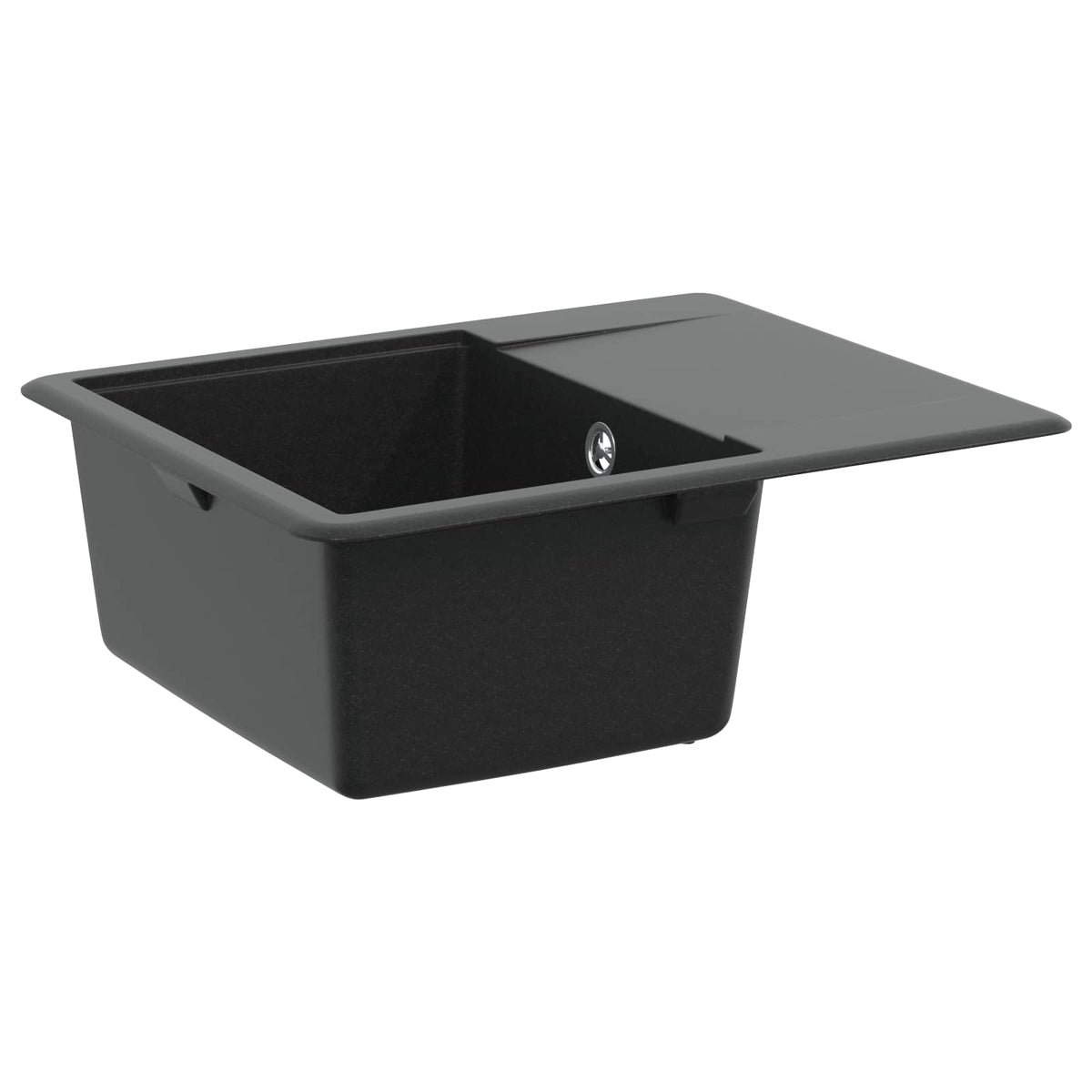 VidaXL évier noir 560 x 460 mm 80% quartz et 20% résine