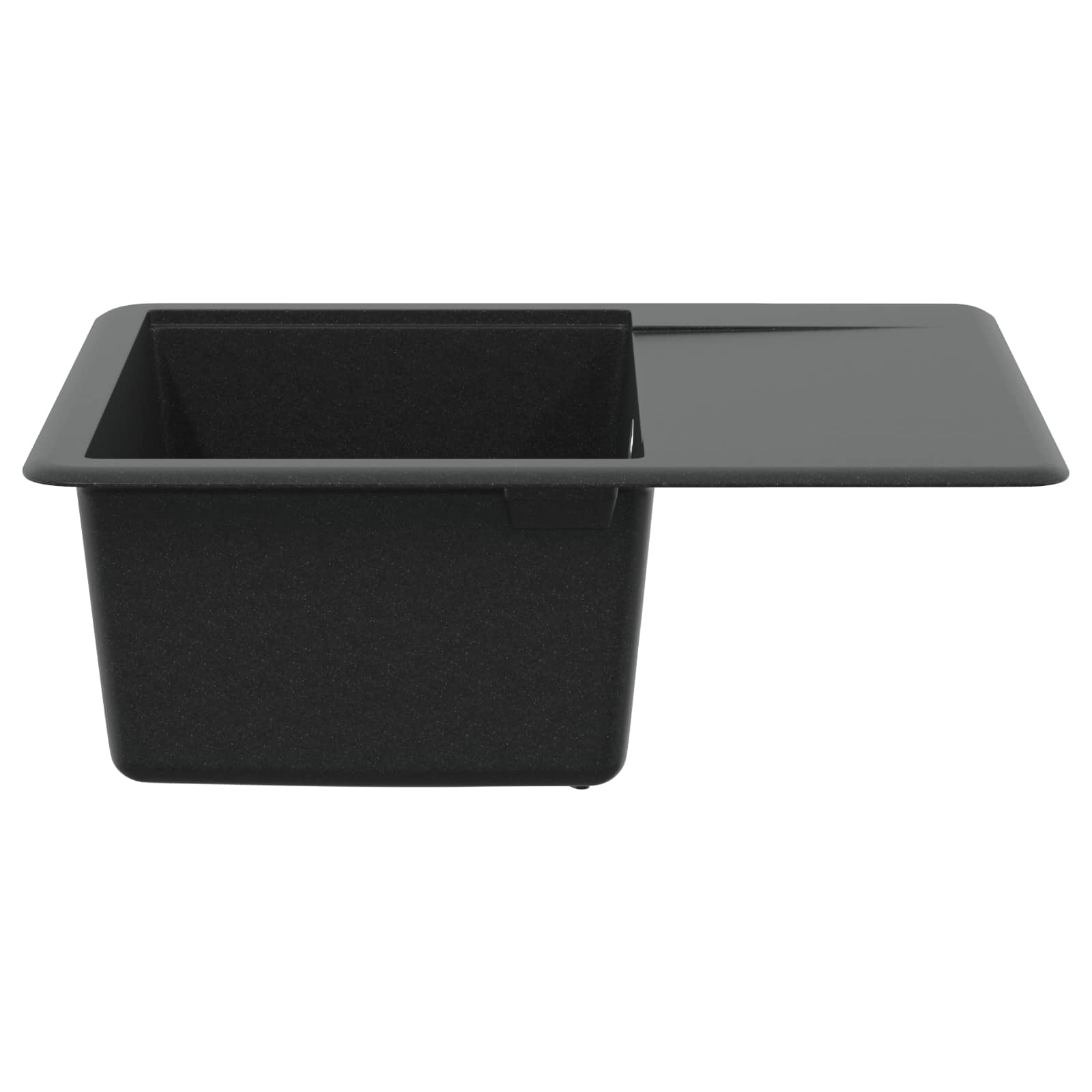 VidaXL évier noir 560 x 460 mm 80% quartz et 20% résine