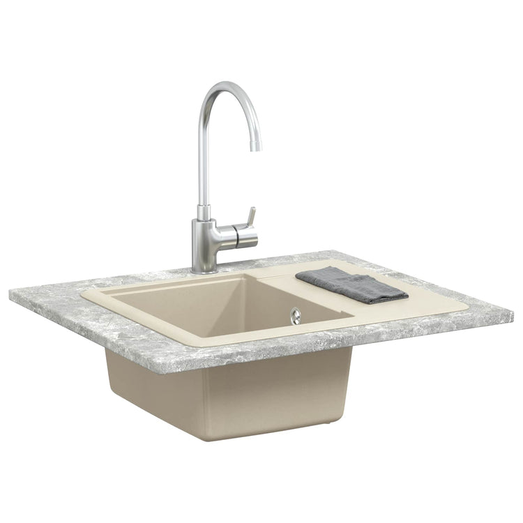 Lavabo Vidaxx beige 560 x 460 mm 80% quartz et 20% résine