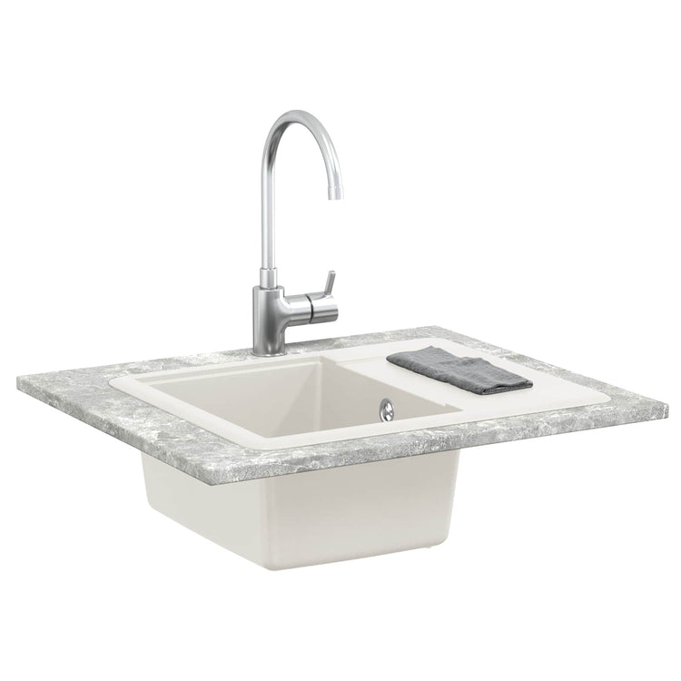 Évier Vidaxx blanc 560 x 460 mm 80% quartz et 20% résine
