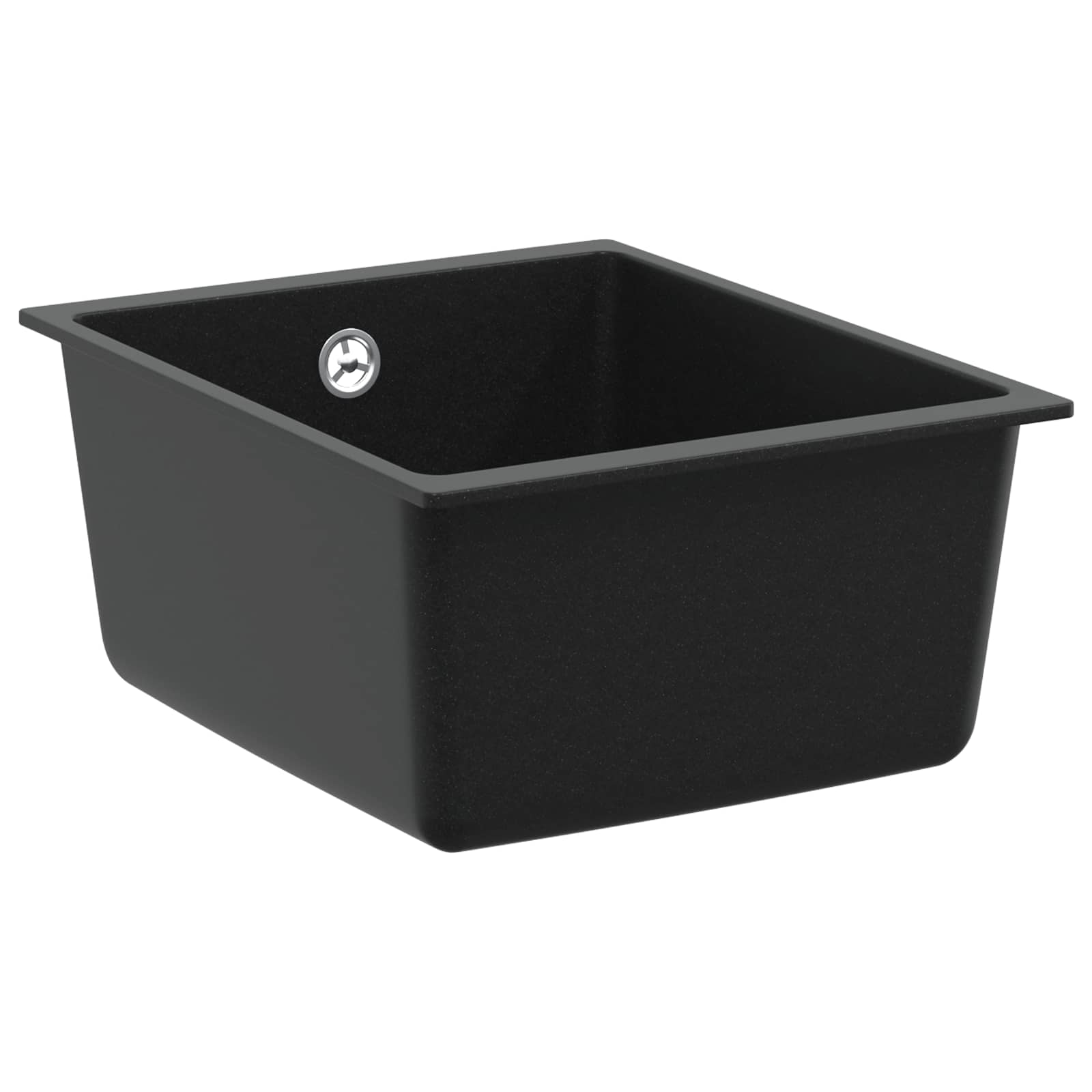 VidaXL évier noir 370 x 460 mm 80% quartz et 20% résine