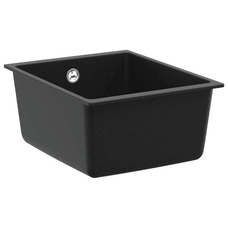 VidaXL évier noir 370 x 460 mm 80% quartz et 20% résine