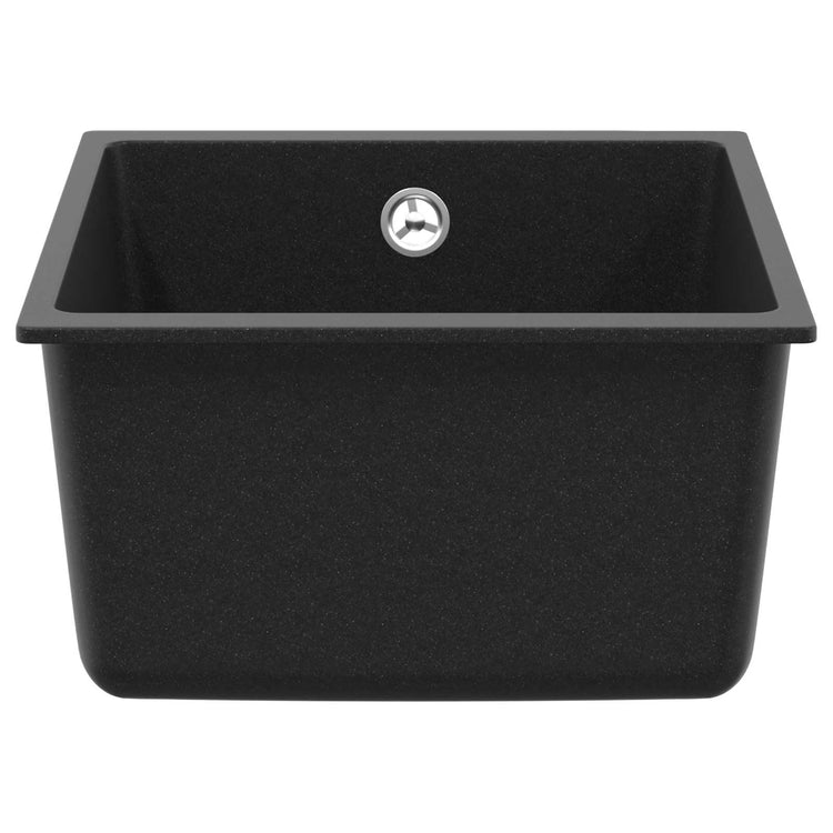 VidaXL évier noir 370 x 460 mm 80% quartz et 20% résine