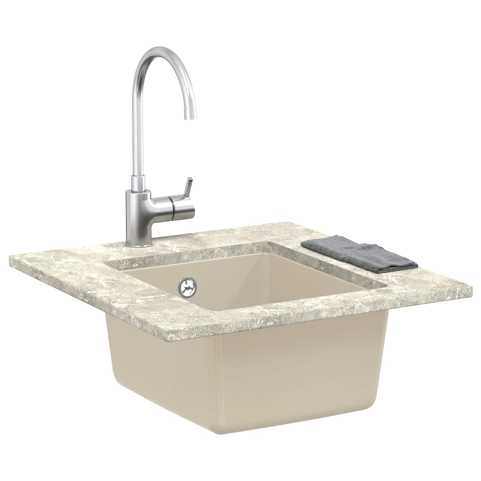 Vasque Vidaxx beige 370 x 460 mm 80% quartz et 20% résine