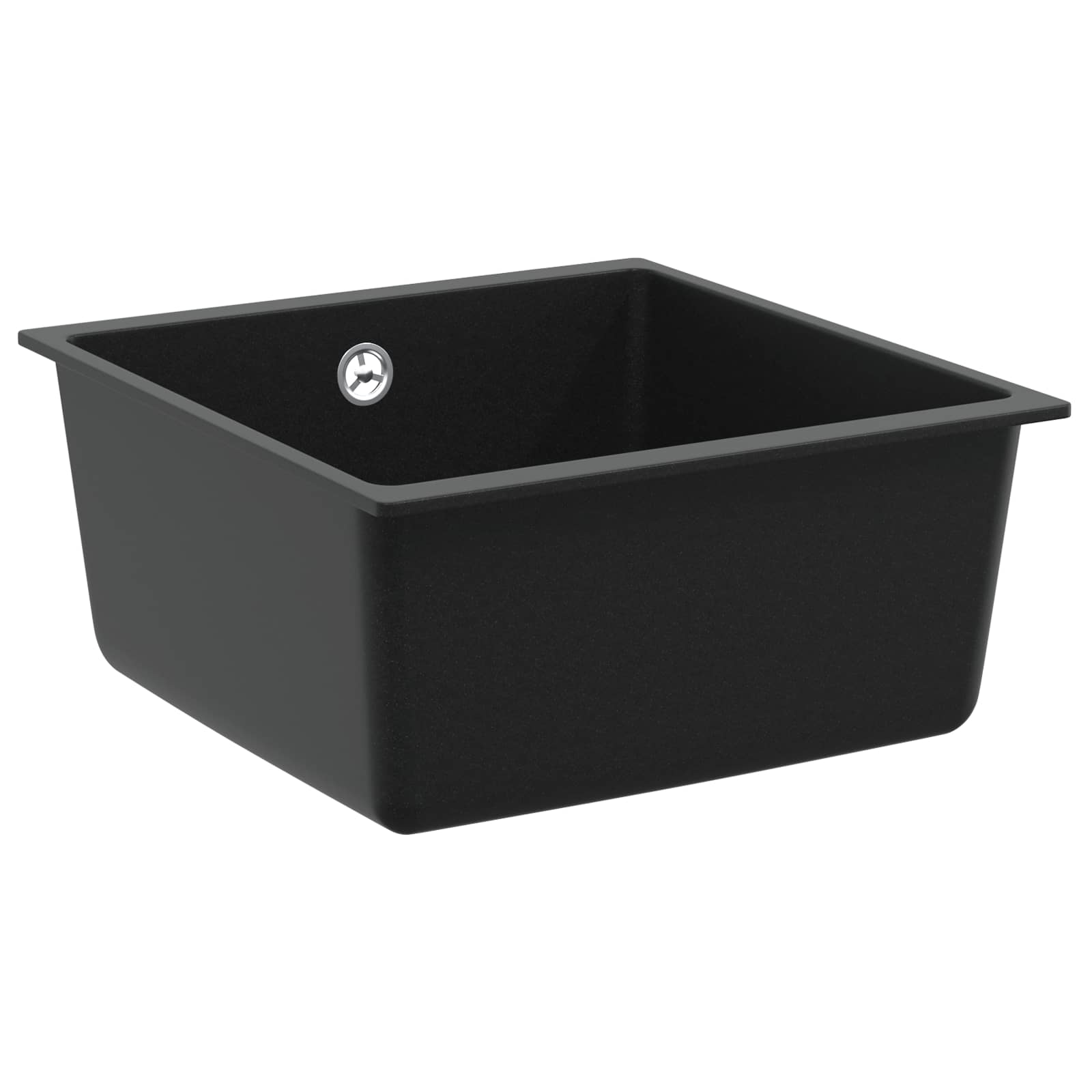 VidaXL évier noir 430 x 460 mm 80% quartz et 20% résine