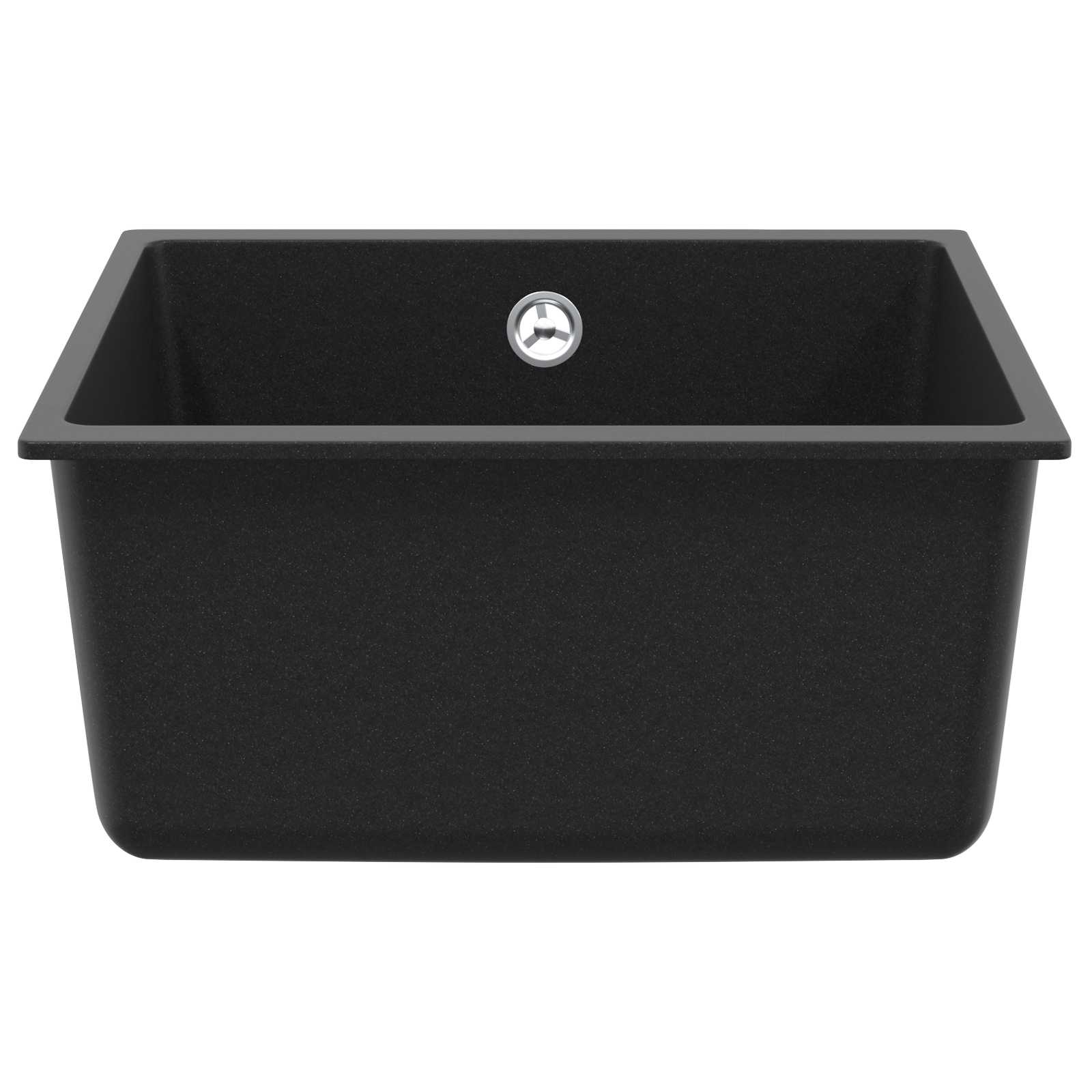 VidaXL évier noir 430 x 460 mm 80% quartz et 20% résine