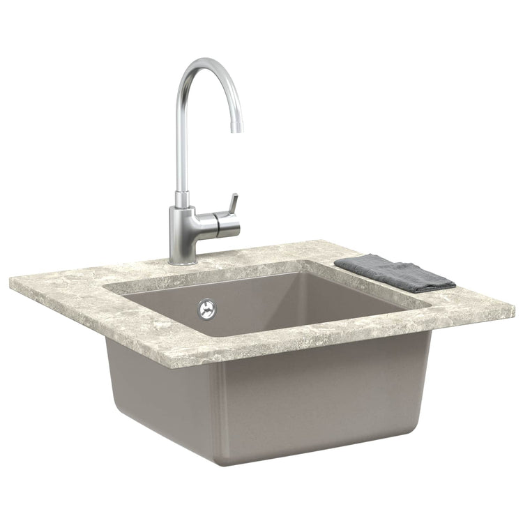 Evier Vidaxx gris 430 x 460 mm 80% quartz et 20% résine
