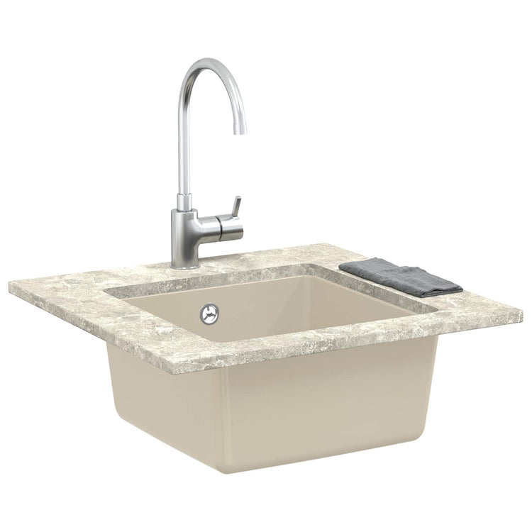 Lavabo Vidaxx beige 430 x 460 mm 80% quartz et 20% résine