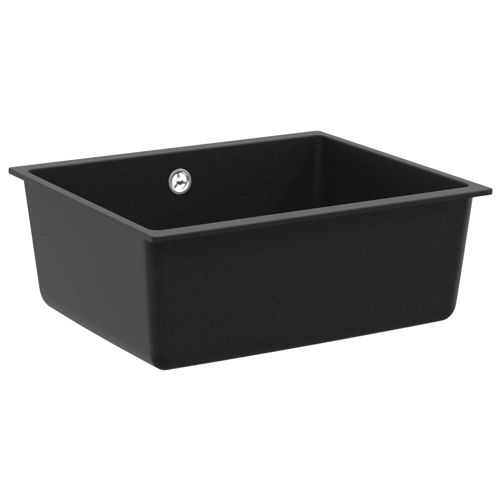 VidaXL évier noir 530 x 460 mm 80% quartz et 20% résine