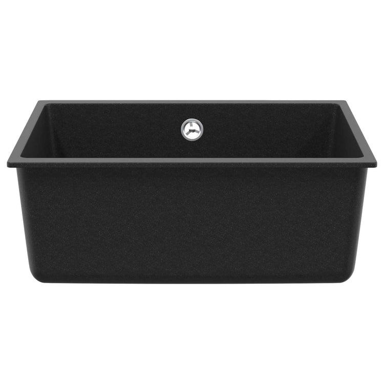 VidaXL évier noir 530 x 460 mm 80% quartz et 20% résine
